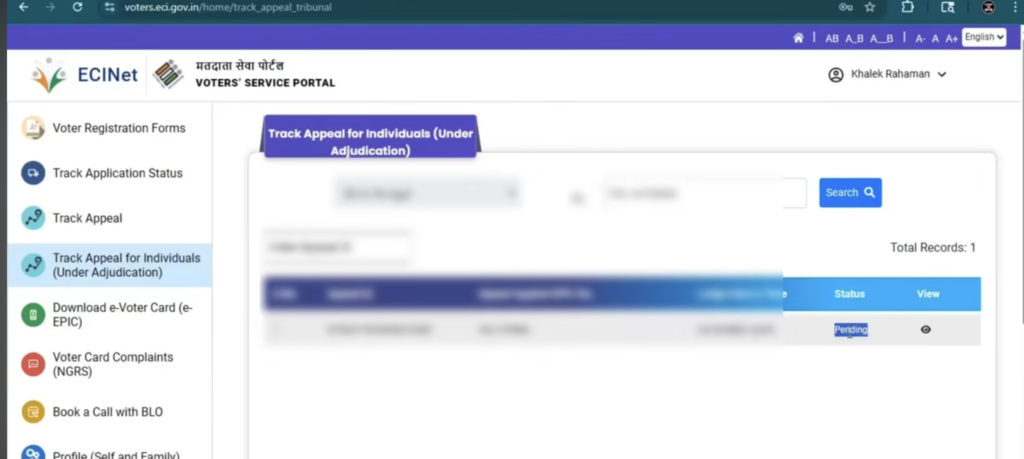 Tribunal Form Fill Up Online. SIR Deleted Voter Online Apply. Delete Voter Online Apply.Voter Appeal